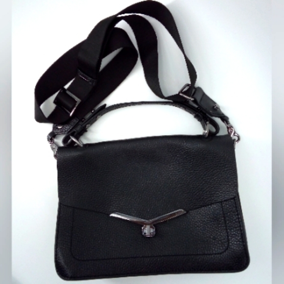 $278 Botkier VALENTINA FLAP SATCHEL in Core Handbag Purse Gunmetal Hardware Bag - Picture 6 of 16